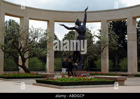 Normandy American Cemetery Omaha Beach nördlichen Frankreich Legende der alliierten Operationen Stockfoto