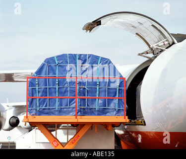 Flugzeug-Fracht Stockfoto