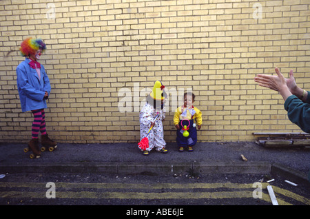 Kinder, verkleidet als Clowns auf einem Clown-Kongress in Bognor Regis UK Stockfoto