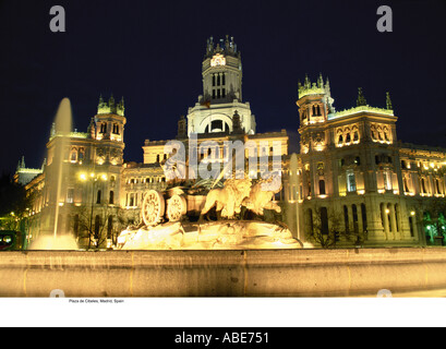 Plaza de Cibeles in Madrid, Spanien Stockfoto