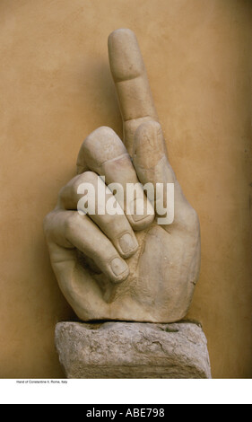 Hand von Constantine II, Rom, Italien Stockfoto