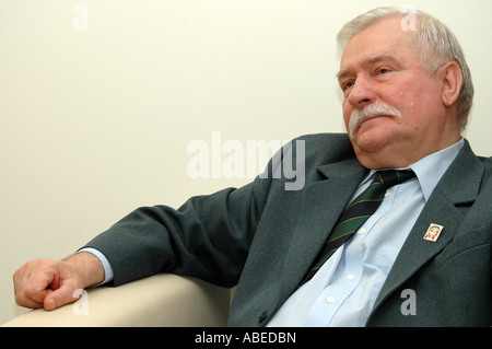 Ehemalige polnische Präsident Lech Walesa Stockfoto