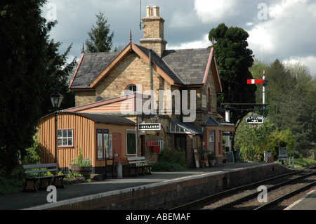 Hampton Loade Station auf die Severn Valley Dampf Eisenbahn England UK Stockfoto