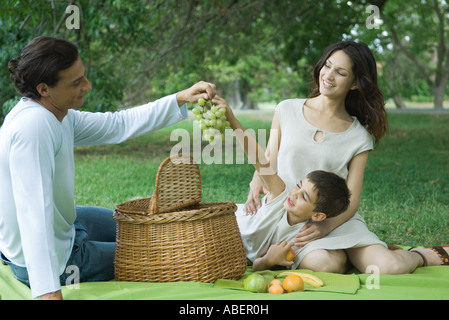 Family having picnic Stockfoto