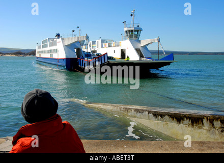 Sandbänke Auto- und Kette Fähre, Hafen von Poole, Dorset, England, UK Stockfoto