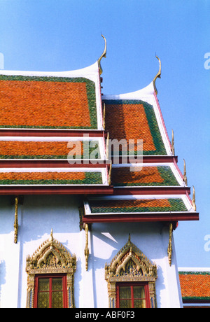 Dach-Detail für Gebäude im königlichen Palast Bangkok Thailand Stockfoto