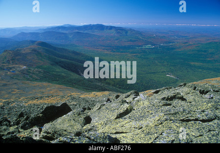 Blick vom Gipfel des Mount Washington USA Stockfoto