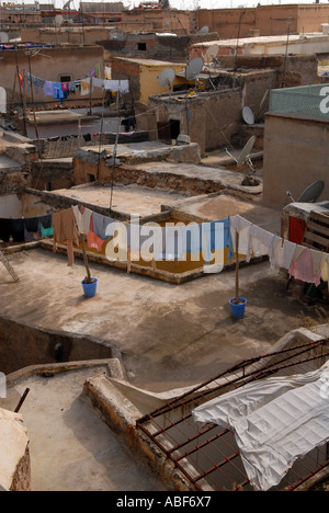 Blick über die Dächer von Marrakesch, Marokko. Stockfoto