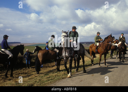Kiplingcotes Kipling Cotes Derby 'Horse Race' South Dalton Yorkshire England Findet am 3. Donnerstag im März um 1975 statt HOMER SYKES Stockfoto