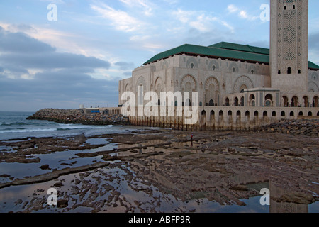 Hassan II Moschee, die zweitgrößte Moschee der Welt, Casablanca, Marokko Stockfoto