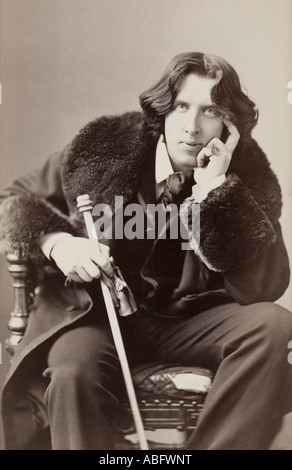 Oscar Fingal O'Flahertie Wills Wilde, 1854 - 1900. Irischer Schriftsteller, Dramatiker, Freimaurer und Witz. Stockfoto