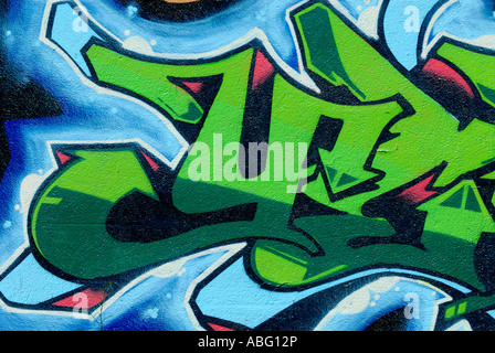 GRAFFITI-ALPHABET-BUCHSTABE U Stockfoto