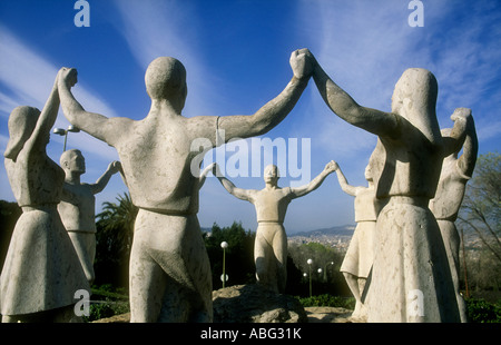 SARDANA-DENKMAL-BARCELONA-KATALONIEN-SPANIEN Stockfoto