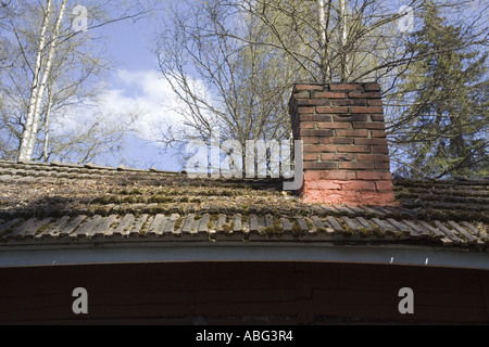 Alte Gebäude aus Holz-Dach Stockfoto