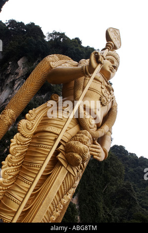 Statue von Lord Murugan in Batu Höhlen Tempel Kuala Lumpur Malaysia Stockfoto