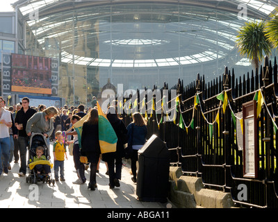 NORWICH CITY Bundeszentrale für politische EMPFANG IM RATHAUS FÜR DAS TEAM VON NORWICH CITY FC NORFOLK EAST ANGLIA ENGLAND GROSSBRITANNIEN Stockfoto