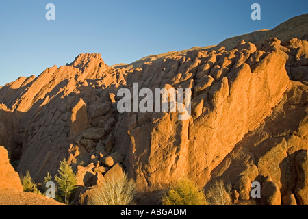 Ungewöhnlichen Felsformationen im Gorges du Dades Marokko Stockfoto