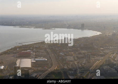 Luftaufnahme von Toronto West Horizont vom CN tower Stockfoto