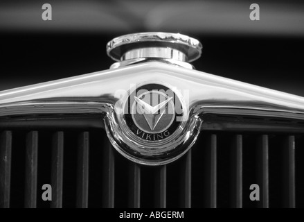 Viking-Auto-Plakette. (Oldsmobile Motor Division) Amerikanische Autohersteller 1929 bis 1930 Stockfoto