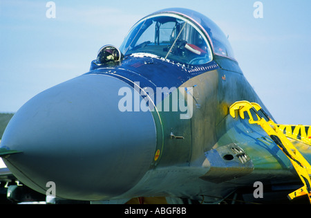 Nase und Baldachin der Mig-29 Flugzeuge der Tschechischen Luftwaffe Stockfoto