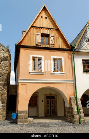 Historische alte Stadt Ustek, Nord-Böhmen, Tschechische Republik Stockfoto