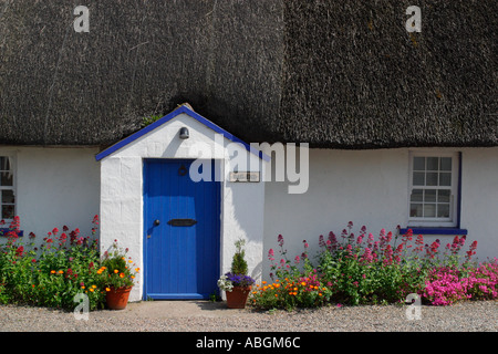 Ländlichen irischen Reetdachhaus Kilmore Quay County Wexford Republik von Irland Europa EU Stockfoto