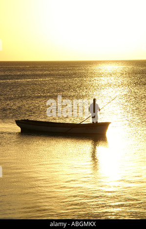 Fischer, Sunset, Maskarenen, Mauritius, Indischer Ozean Stockfoto