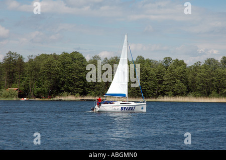 Kisajno-See in der Stadt Gizycko auf Masuren Region in Polen Stockfoto