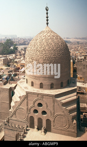 Komplex von Sultan Qaytbay, Kairo, Kuppel des Mausoleums Stockfoto
