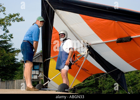 Chattannooga Tennessee Lookout Mountain Hang Gliding Instruktor Stockfoto