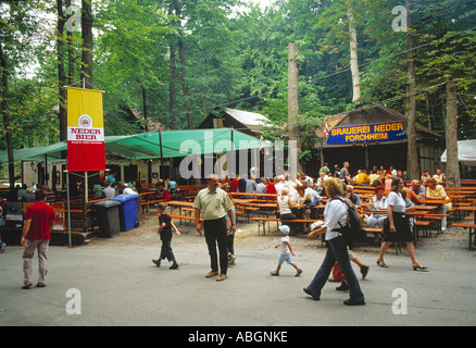 Annafest Forchheim Deutschland, am frühen Abend. Neder-Keller. Stockfoto