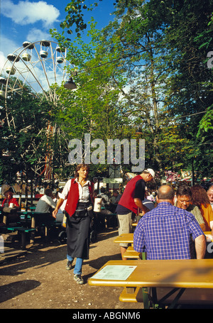 Annafest Forchheim Deutschland, am frühen Abend. Stockfoto