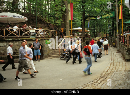 Annafest Forchheim Deutschland, am frühen Abend. Stockfoto