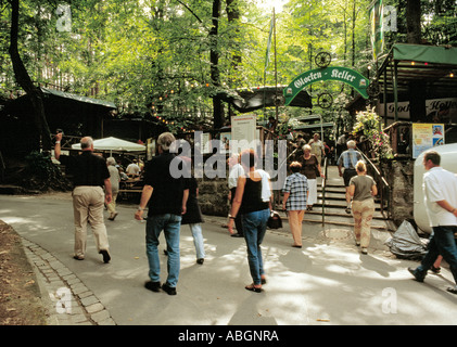 Annafest Forchheim Deutschland, am frühen Abend. Glockenkeller. Stockfoto