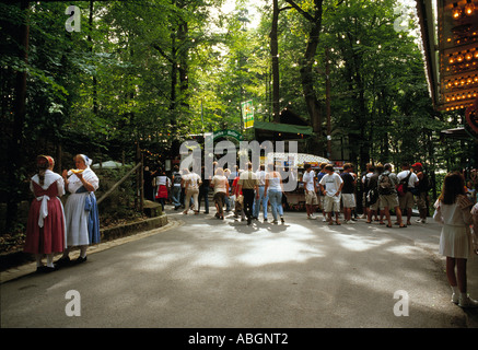 Annafest Forchheim Deutschland, am frühen Abend. Stockfoto