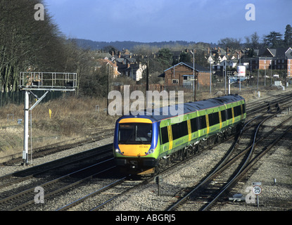 Zentrale Züge Klasse 170 Diesel trainieren bei Bromsgrove, Worcestershire, England, UK Stockfoto