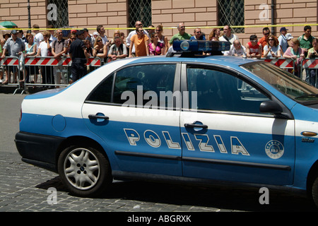 Polizei-Auto in Italien Stockfoto