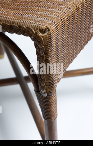 Einen klassischen Lloyd Loom Stuhl Nahaufnahme detail Stockfoto