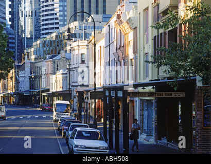 The Rocks in Sydney bei Sonnenaufgang Stockfoto