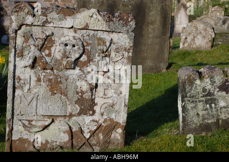 Alten Logie Kirk Friedhof Stockfoto