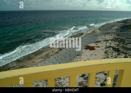 Blick auf Bonaire vom Willemstoren-Leuchtturm am Südende Stockfoto