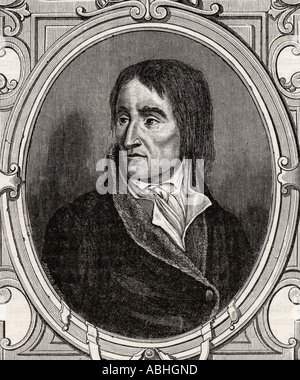 Jean Baptiste Carrier, 170-1758. Französischer Politiker, radikaler Demokrat während der französischen Revolution. Stockfoto