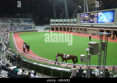 Sha Tin Race Course Penfold Park, Hongkong, der Paradering Stockfoto