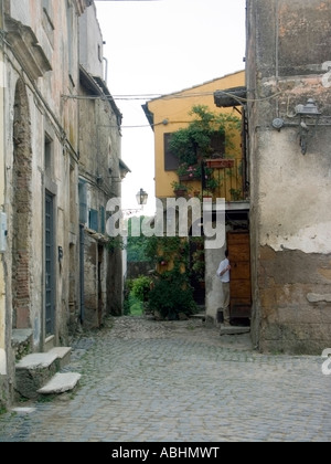 Calcata Stadtzentrum, Viterbo, Rom, Latium, Lazio, Italien, Europa Stockfoto