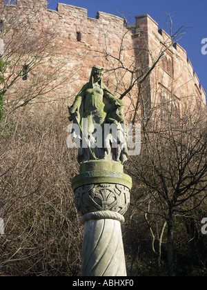 Ethelfleda Statue Burg erdet Tamworth 1 Stockfoto