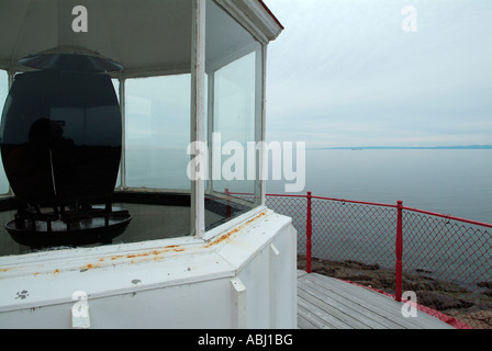 Pointe-des-Monts Leuchtturm entlang der Sankt-Lorenz Stockfoto