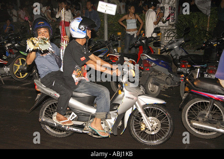 Silvester Silvester feiern, Kuta, Bali, Indonesien Stockfoto