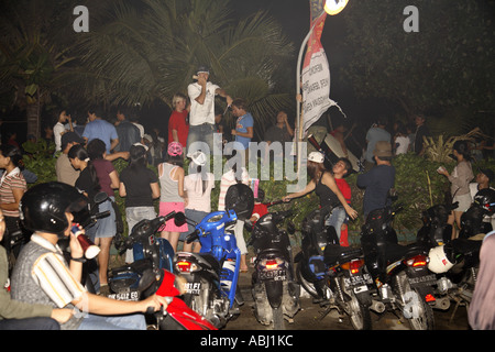 Silvester Silvester feiern, Kuta, Bali, Indonesien Stockfoto