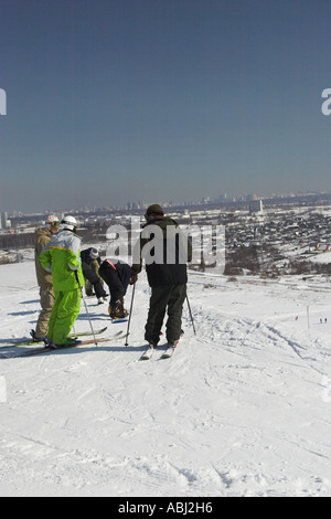 Im Snowpark Stockfoto