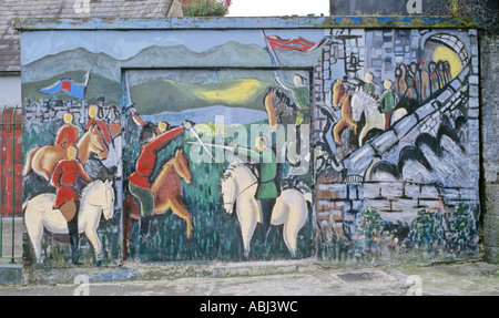 Wandbild in der Nähe von King John's Castle, Limerick City, County Limerick, Republik von Irland Stockfoto